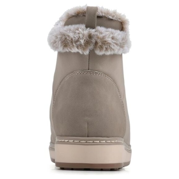 WHITE MOUNTAIN Women's Shoes Ankle Puffer Boots Sand Wide Fit - Picture 4 of 6